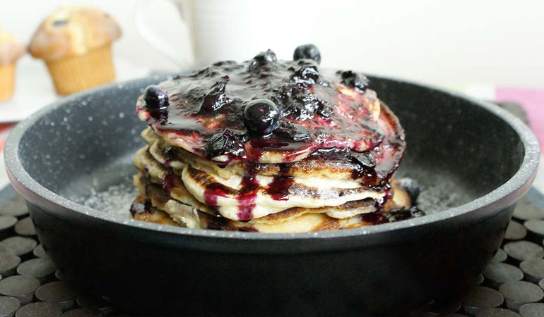 American Style Blueberry Pancakes