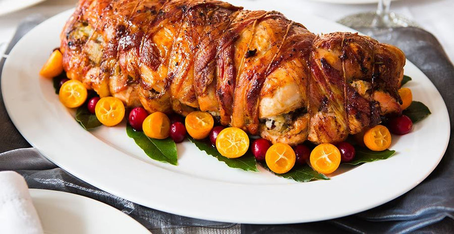 Cranberry glazed turkey breast for Christmas