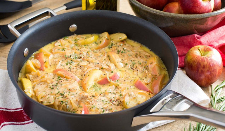 British Pork with Apple in Cider Sauce