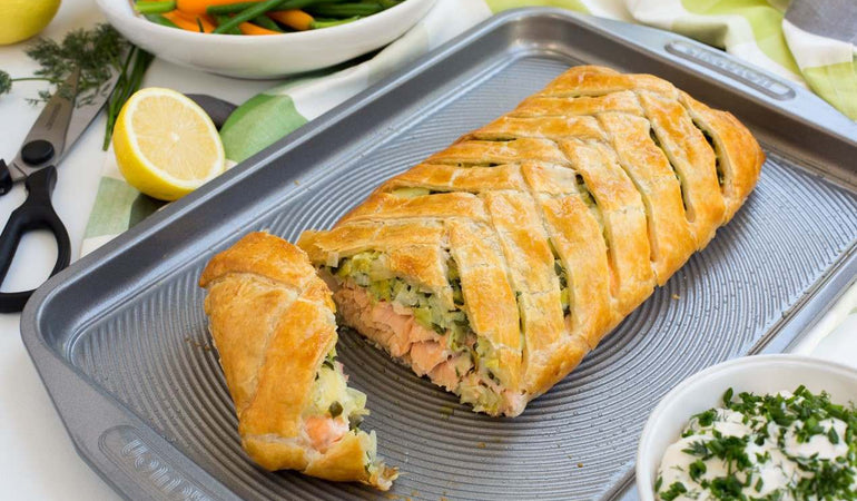 Salmon En Croute with Herb Mayonnaise