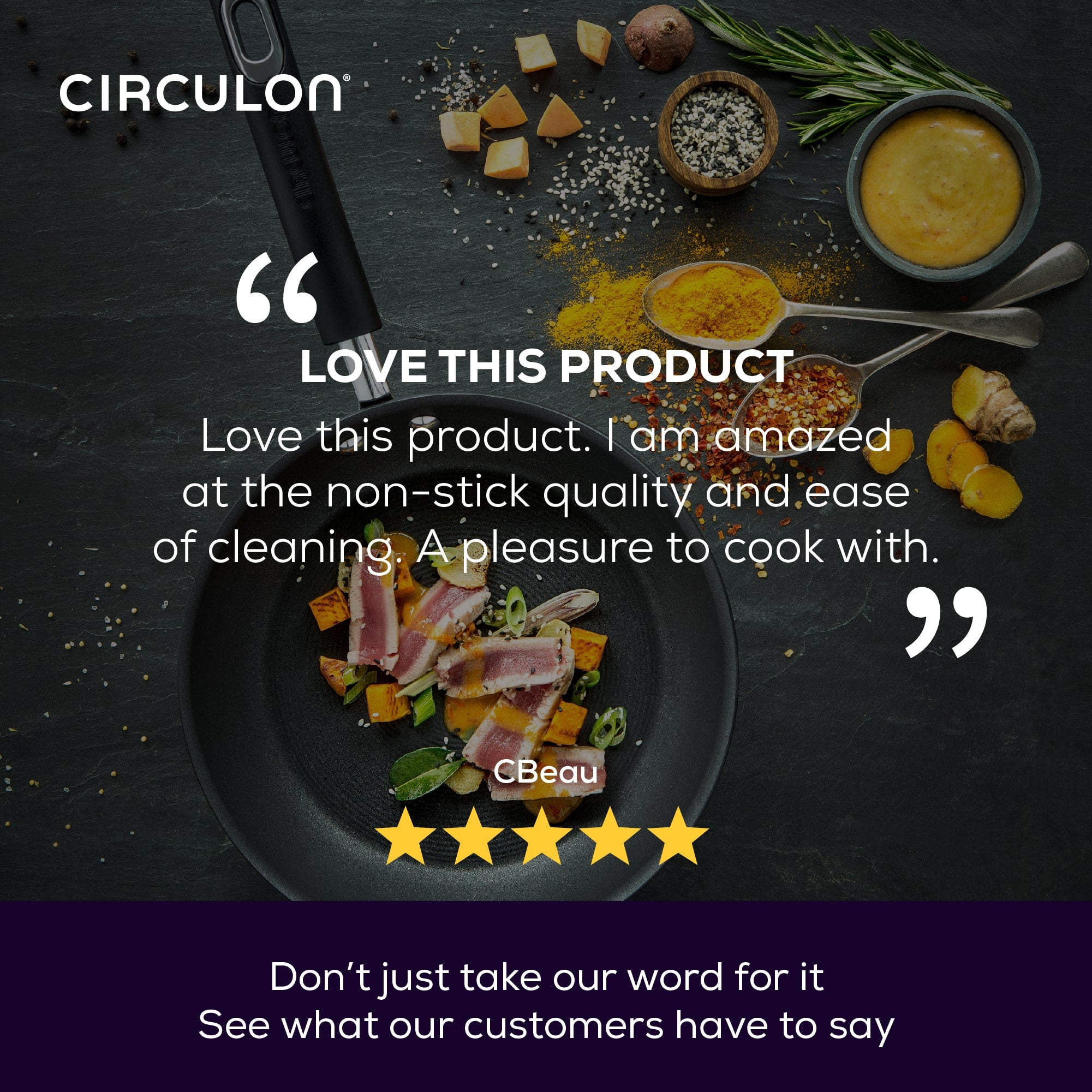 Total Stainless Steel Non-Stick Induction Frying Pan - 25cm
