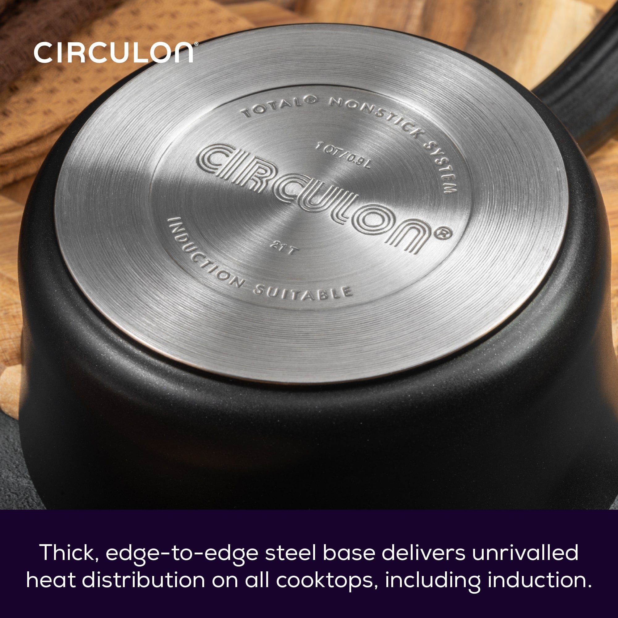 Total Non-Stick Induction Shallow Casserole & Lid - 2.8L