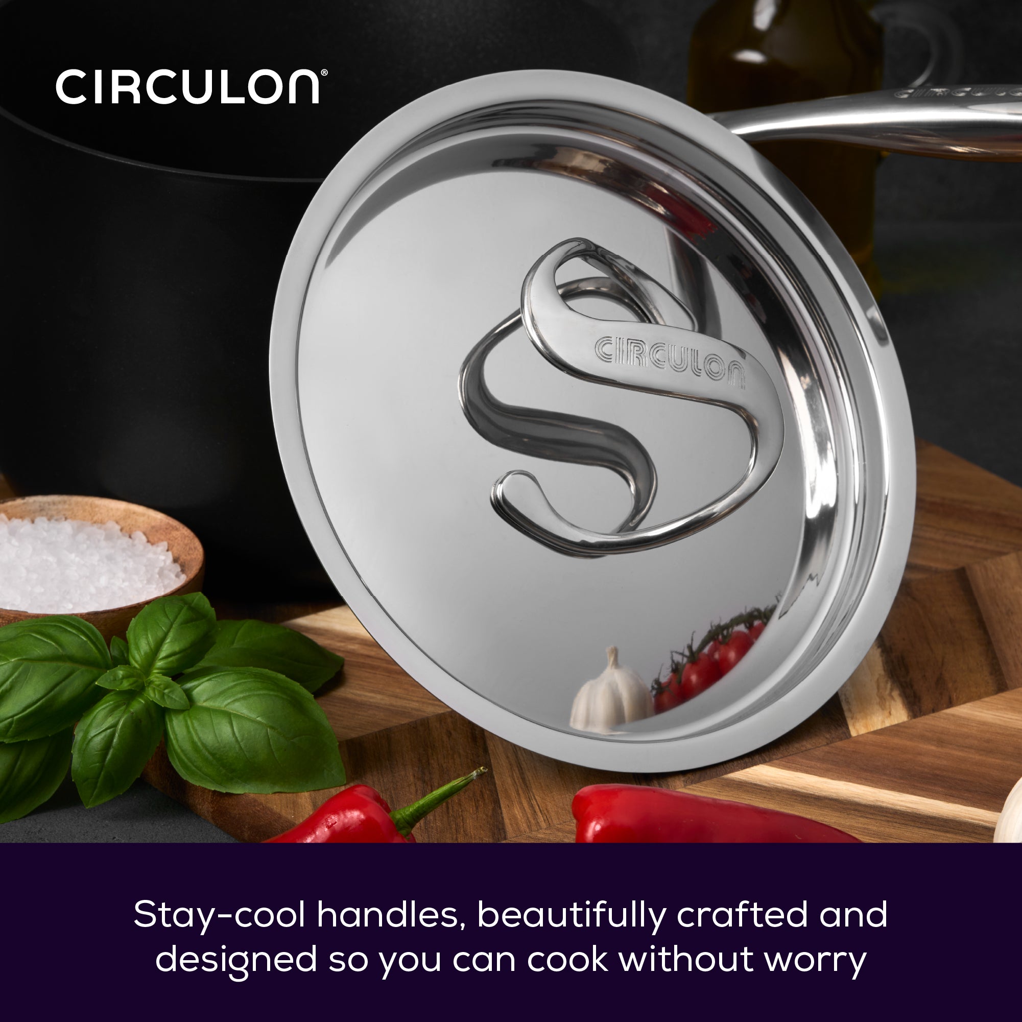 Style Non-Stick Induction Large Family Casserole Dish & Lid - 5.2L