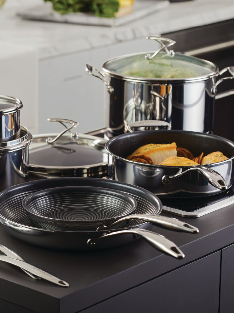 Circulon product image showing Circulon SteelShield Range Stainless Steel Sets
