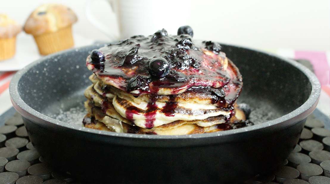 American Style Blueberry Pancakes