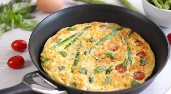 Asparagus and Sweetcorn Frittata