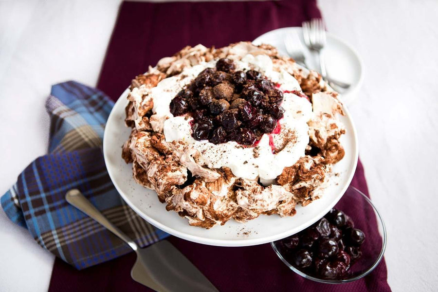 Chocolate Cherry Pavlova Recipe