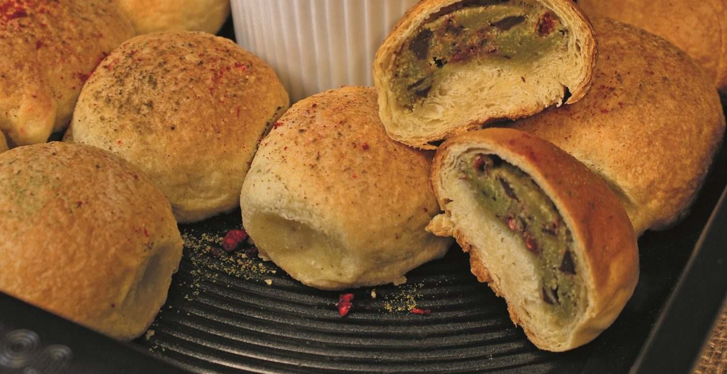 Matcha Raspberry and Dark Chocolate Pull-Apart Dessert