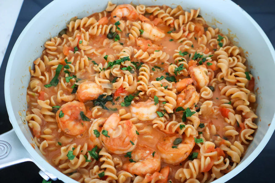 Gluten-Free Healthy Shrimp Pasta