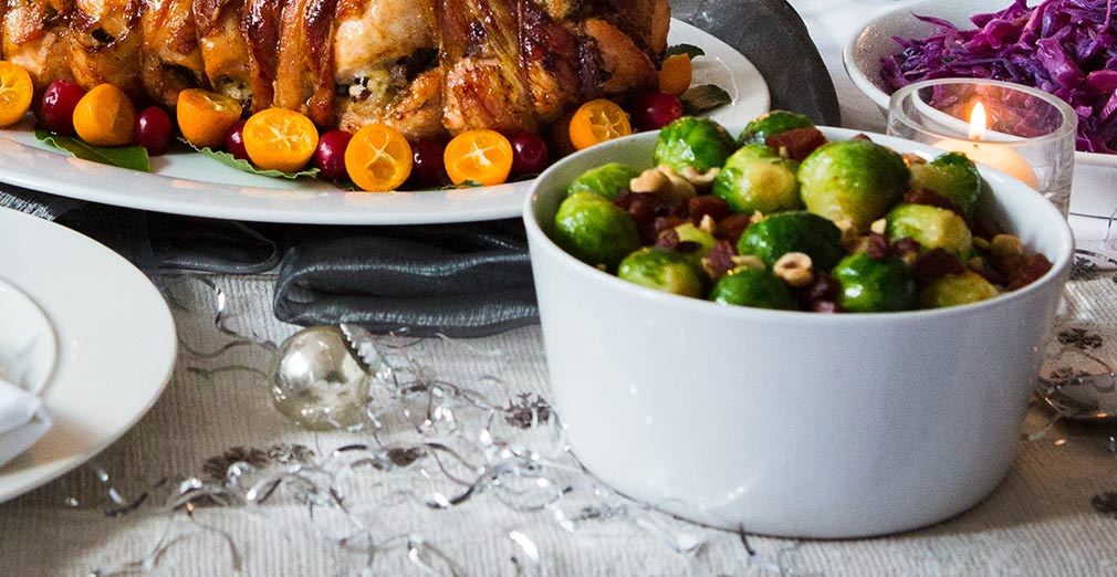 Sprouts with Lardons and Hazelnuts