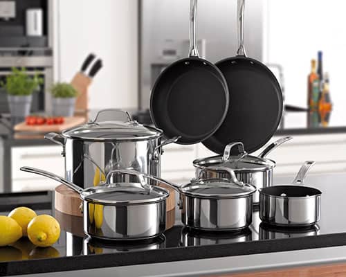 Stainless steel cookware from Circulon UK.  Shop stainless steel pans and pots today, all with our lifetime guarantee.