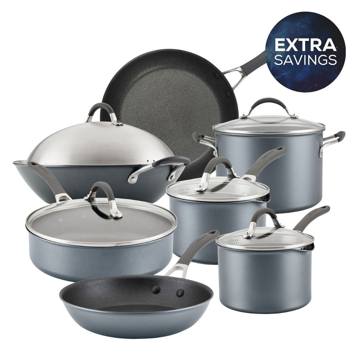 ScratchDefense Extreme Non-Stick Complete Pan Set - 7 Pieces
