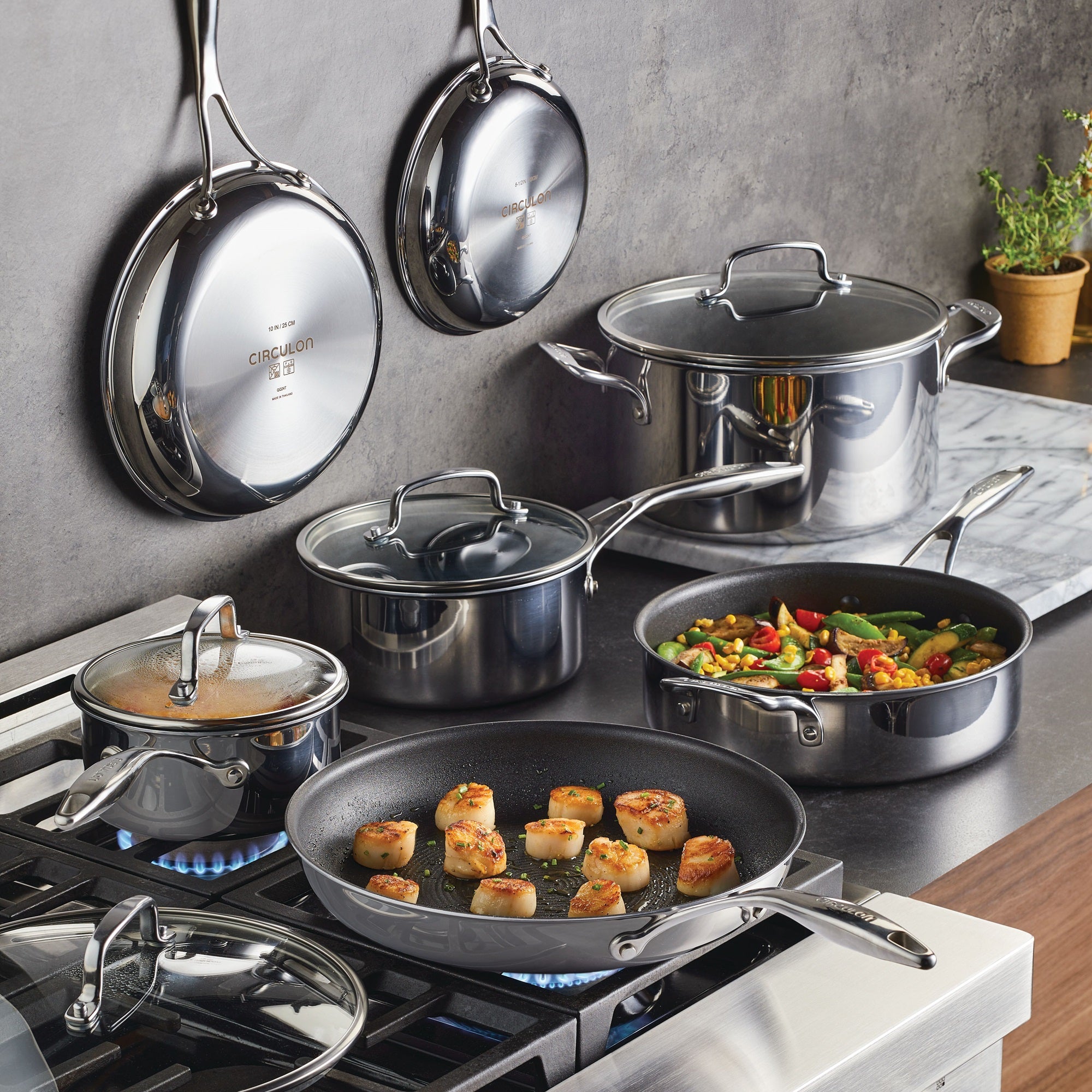 Defense Circulon Pans Oven Safe Scratch Defense 30cm Non Stick