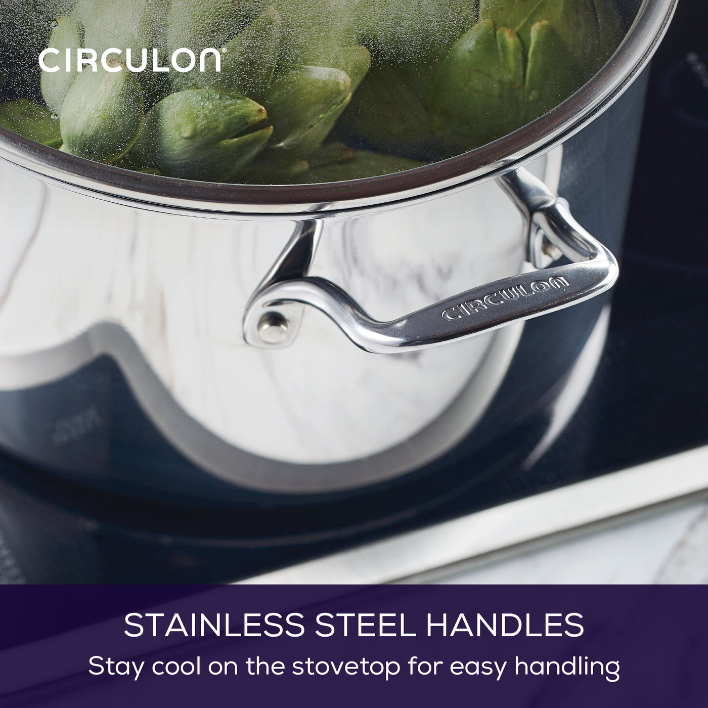 ScratchDefense Multi-Layer Stainless Steel Extreme Non-Stick Stockpot & Lid - 7.6L