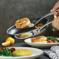 ScratchDefense Multi-Layer Stainless Steel Extreme Non-Stick Induction Frying Pan - 2 Sizes