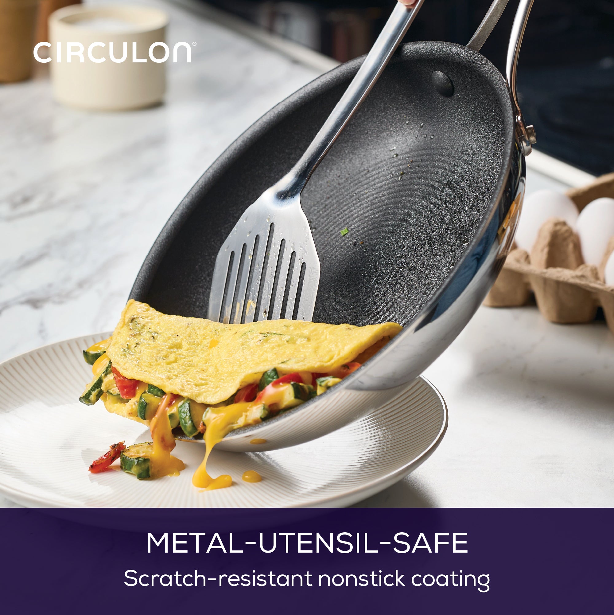 ScratchDefense Multi-Layer Stainless Steel Extreme Non-Stick Induction Frying Twin Set - Small & Medium