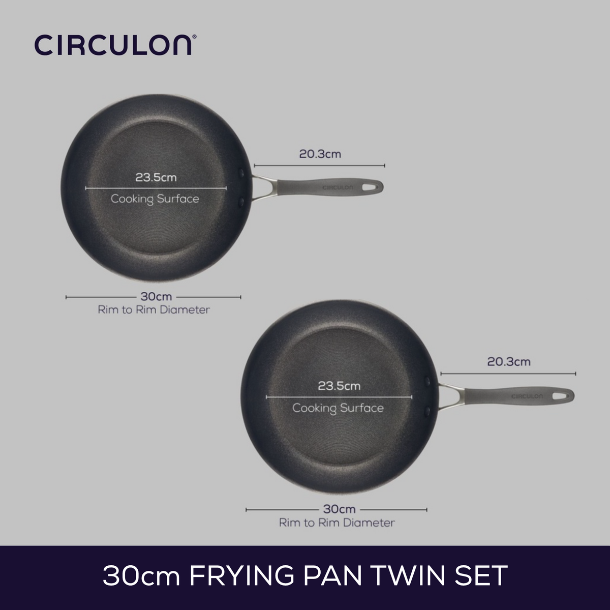 ScratchDefense Extreme Non-Stick Induction Large Frying Pan Set