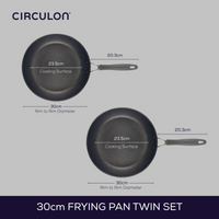 ScratchDefense Extreme Non-Stick Induction Large Frying Pan Set