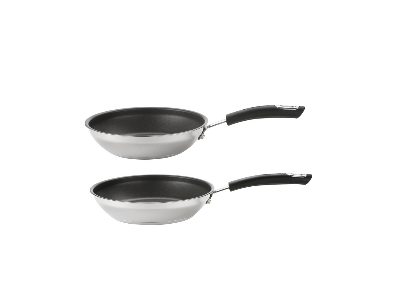 Total Stainless Steel Non-Stick Induction Frying Pan Set - 20 and 28cm