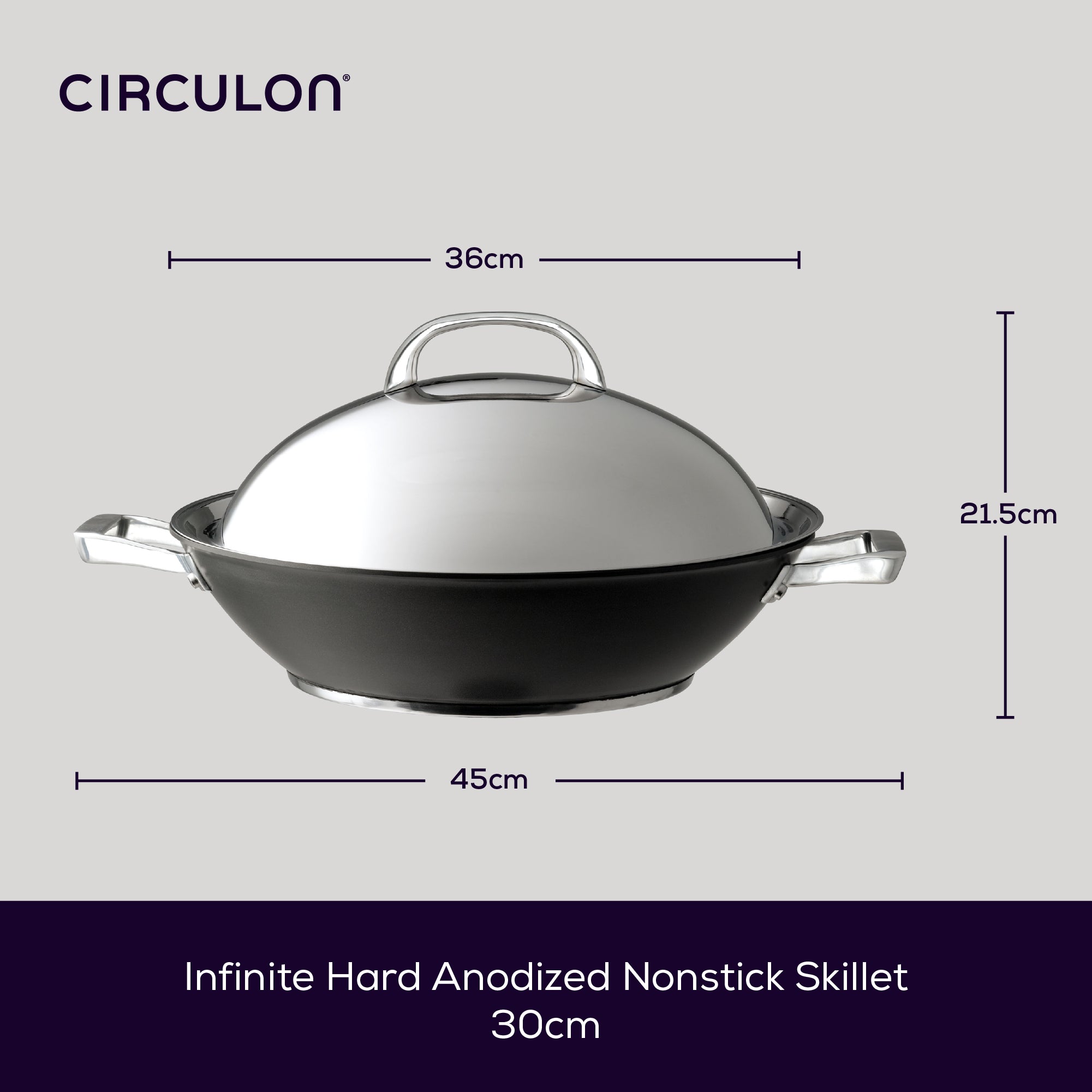 Infinite Non-Stick Wok & Stainless Steel Lid - Family Size - 36cm