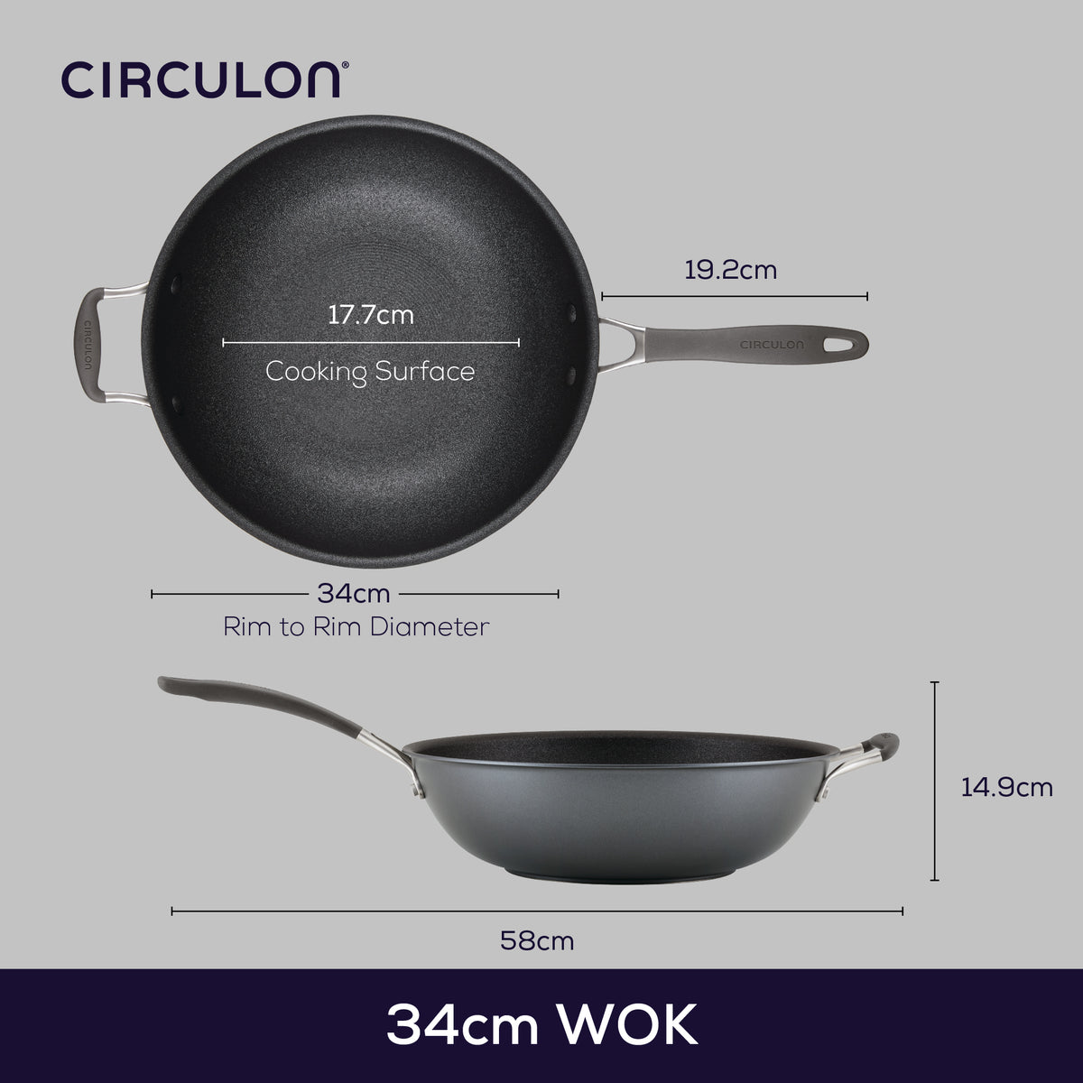 Wok Induction Anti-Adhésif 26cm Avec Couvercle - Poêle Légère Multicouche