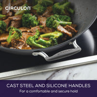 ScratchDefense Extreme Non-Stick Wok & Stainless Steel Lid - 36cm