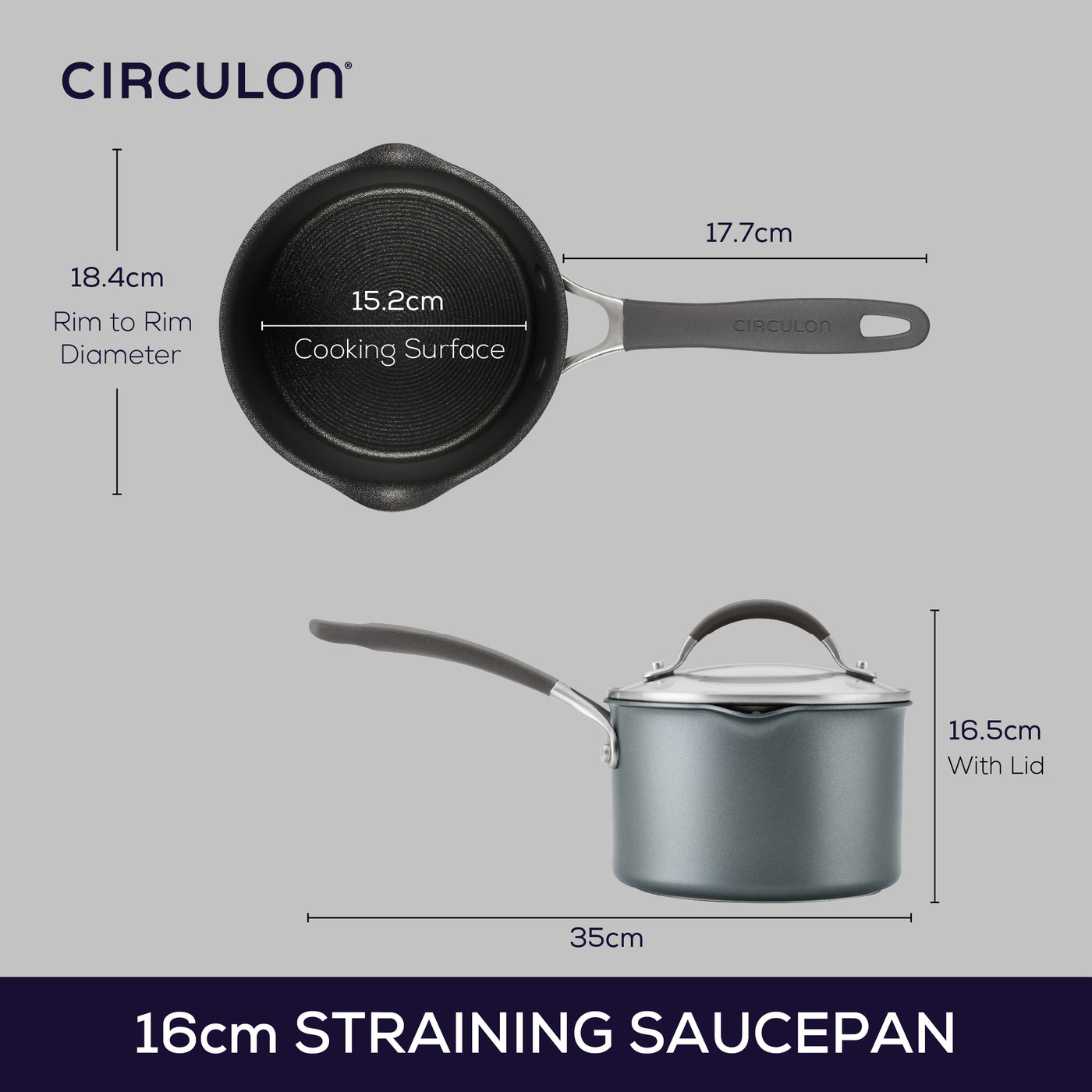 ScratchDefense Extreme Non-Stick Straining Saucepan & Lid - 2 Sizes
