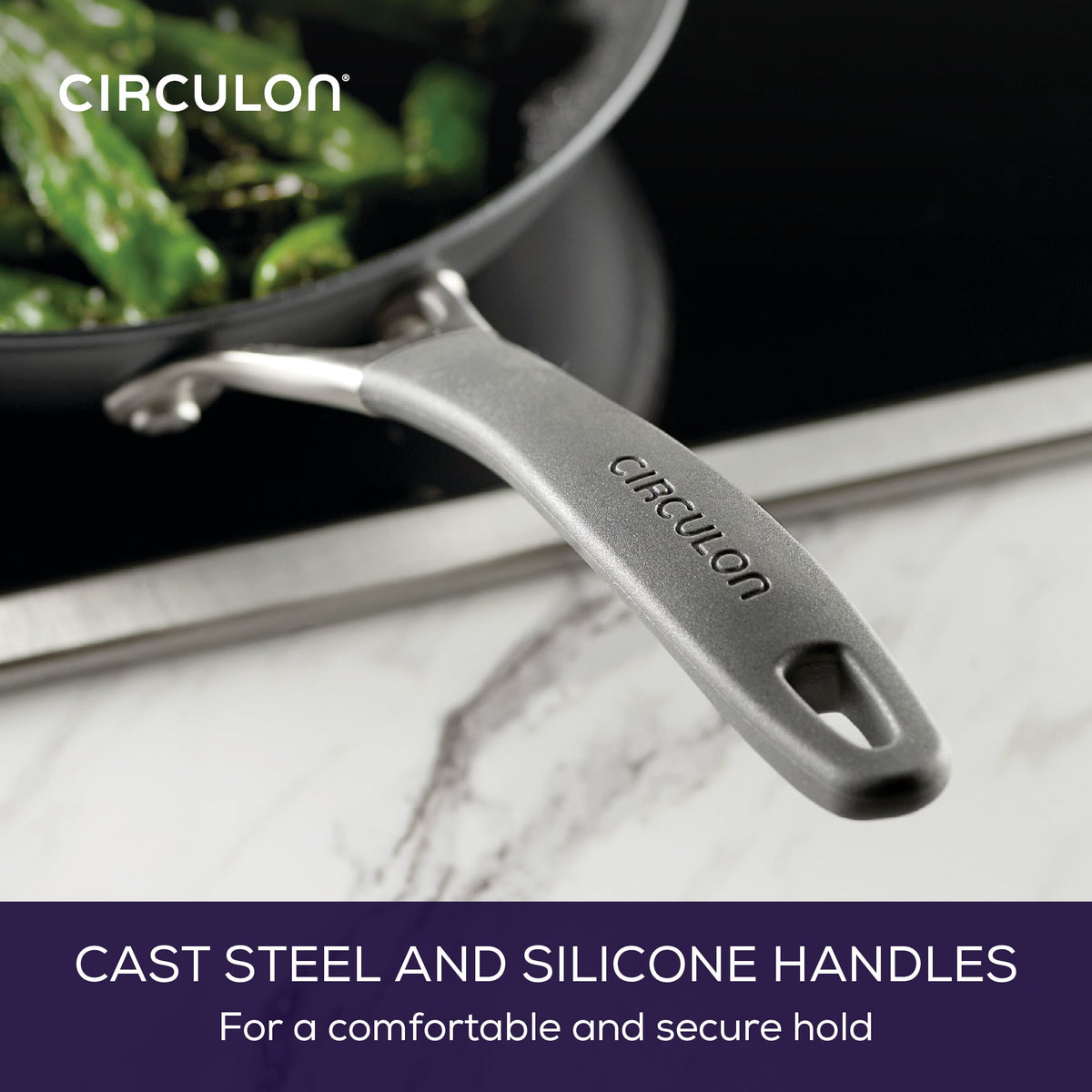 ScratchDefense Extreme Non-Stick Induction Large Frying Pan Set