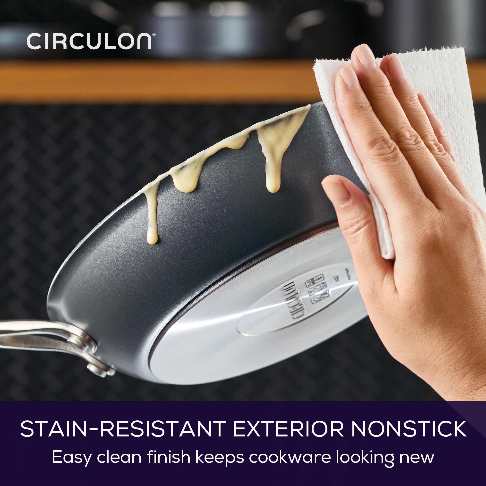 ScratchDefense Extreme Non-Stick Induction Frying Pan with Lid - 30 cm