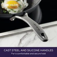 ScratchDefense Extreme Non-Stick Induction Frying Pan with Lid - 30 cm