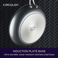 ScratchDefense Extreme Non-Stick Induction Frying Pan with Lid - 30 cm