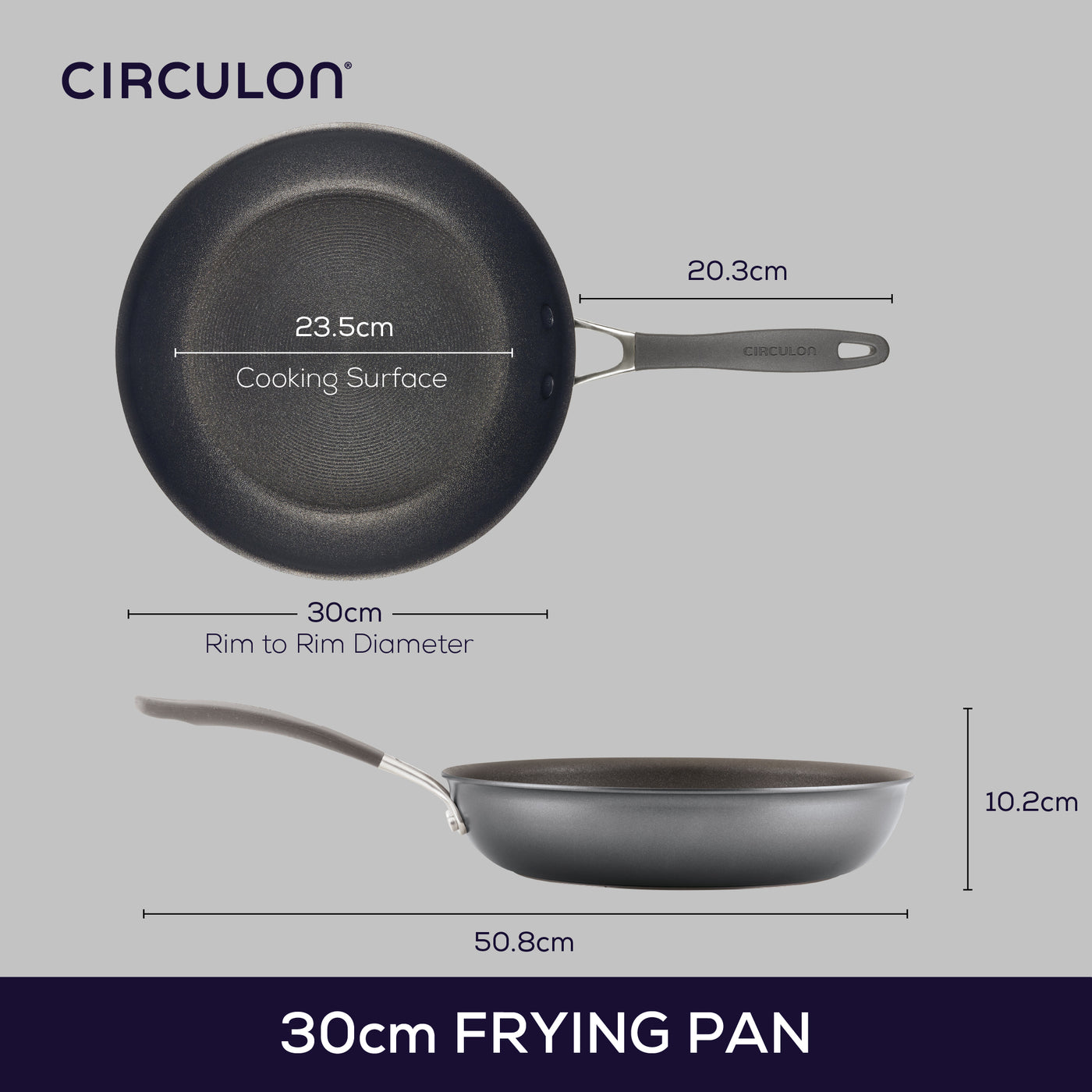 ScratchDefense Extreme Non-Stick Induction Frying Pan with Lid - 30 cm