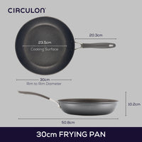 ScratchDefense Extreme Non-Stick Induction Frying Pan with Lid - 30 cm