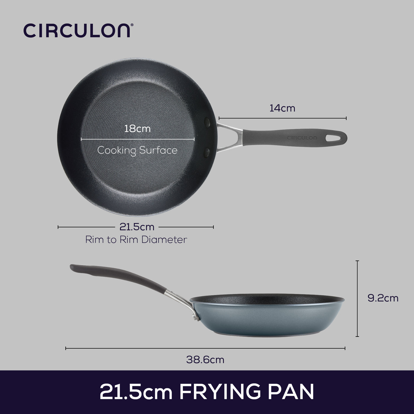 ScratchDefense Extreme Non-Stick Induction Frying Pan - 3 Sizes