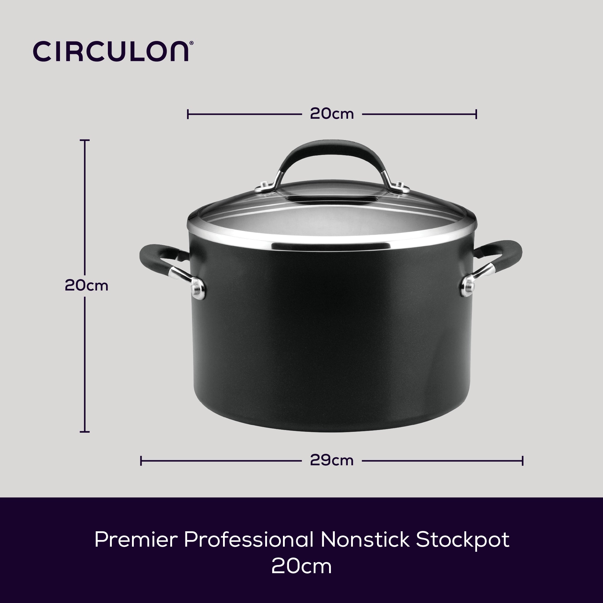 Premier Professional Non-Stick 3.8L Stockpot