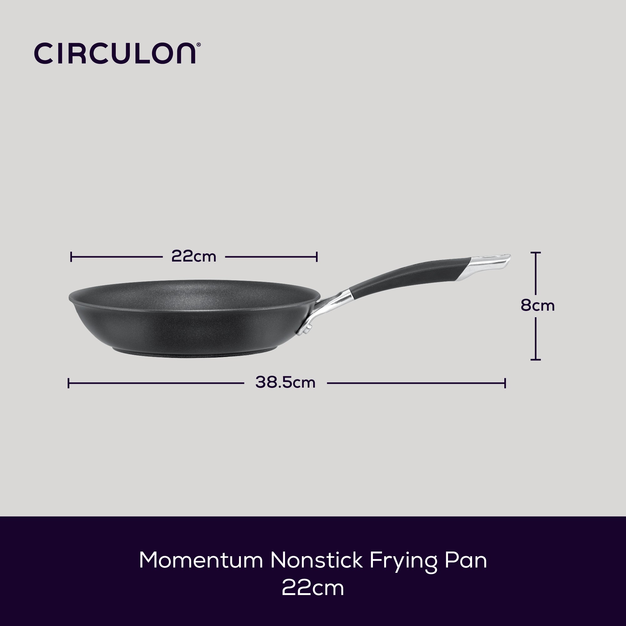 Momentum Non-Stick Induction Frying Pan - 3 Sizes