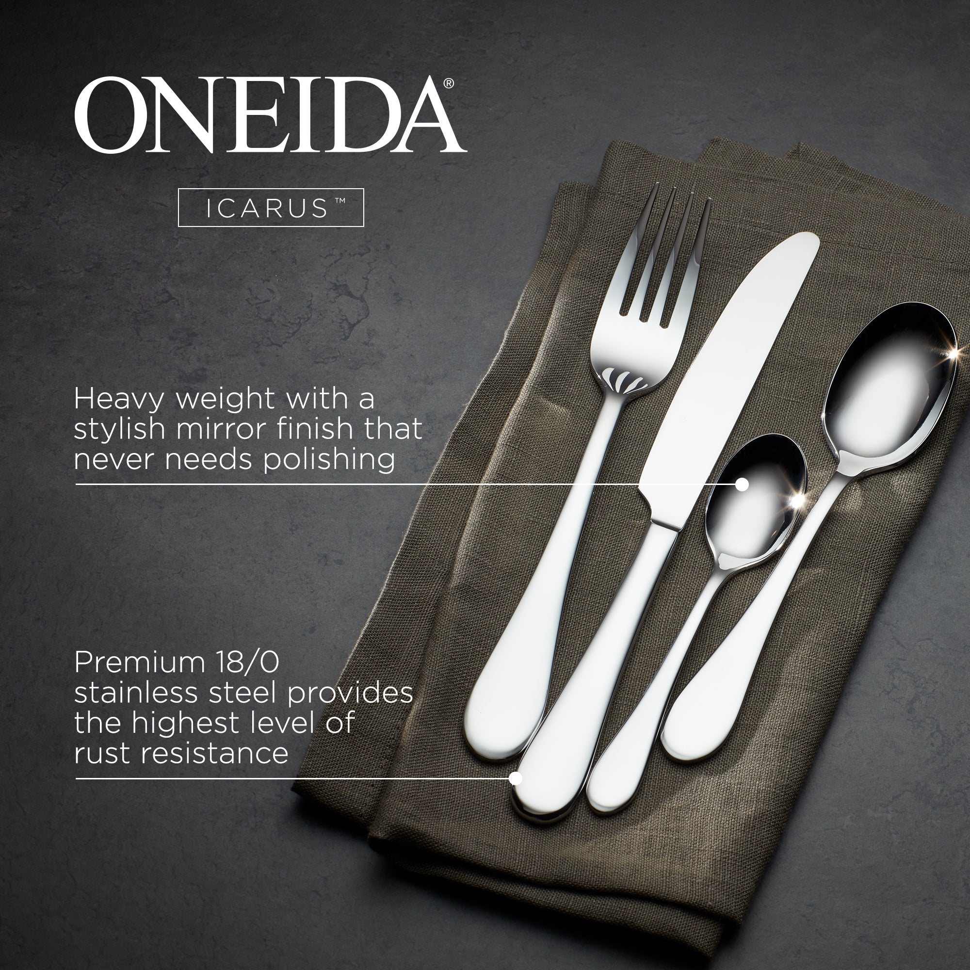 Oneida Icarus Cutlery Set - 16 Pieces