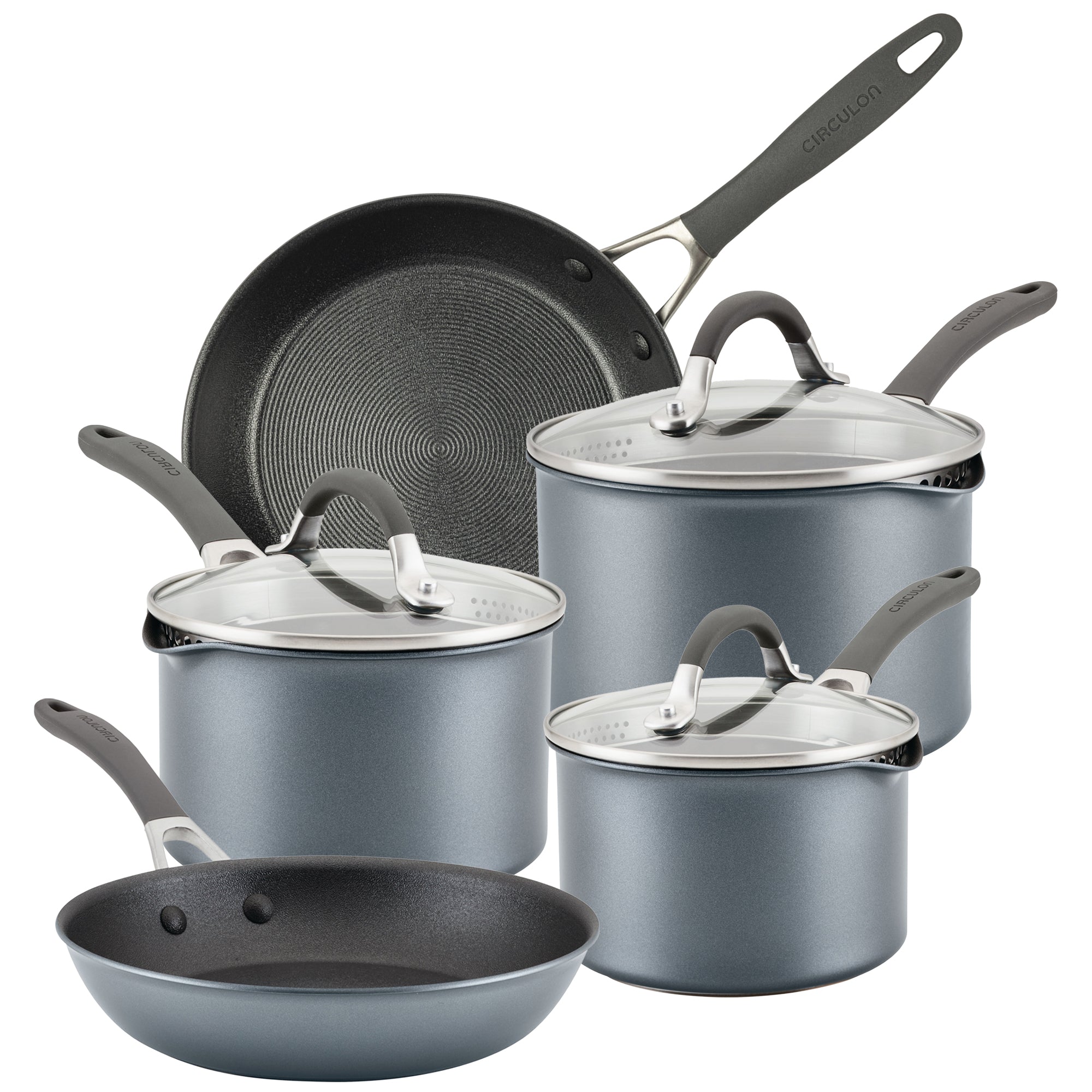 ScratchDefense Extreme Non Stick Frying Pan & Saucepan Set 5 Pieces