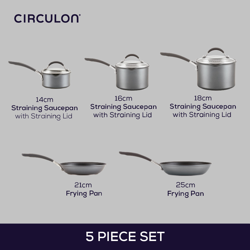 ScratchDefense Extreme Non-Stick Frying Pan & Saucepan Set + Free Glassware