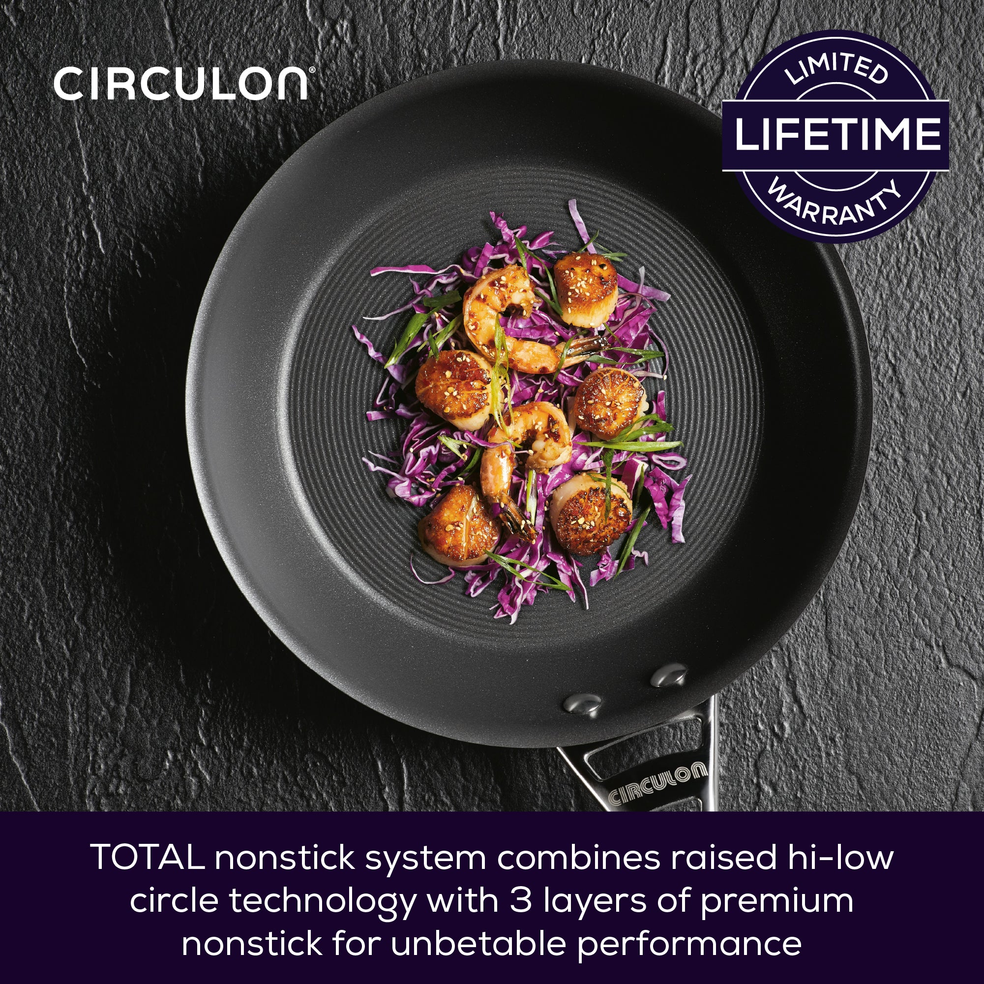 Non-Stick Induction Sauté Frying Pan & Lid - 24cm | Circulon UK