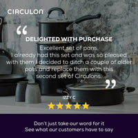 Total Long Lasting Non-Stick Induction Saucepan & Lid Set - 3 Pieces