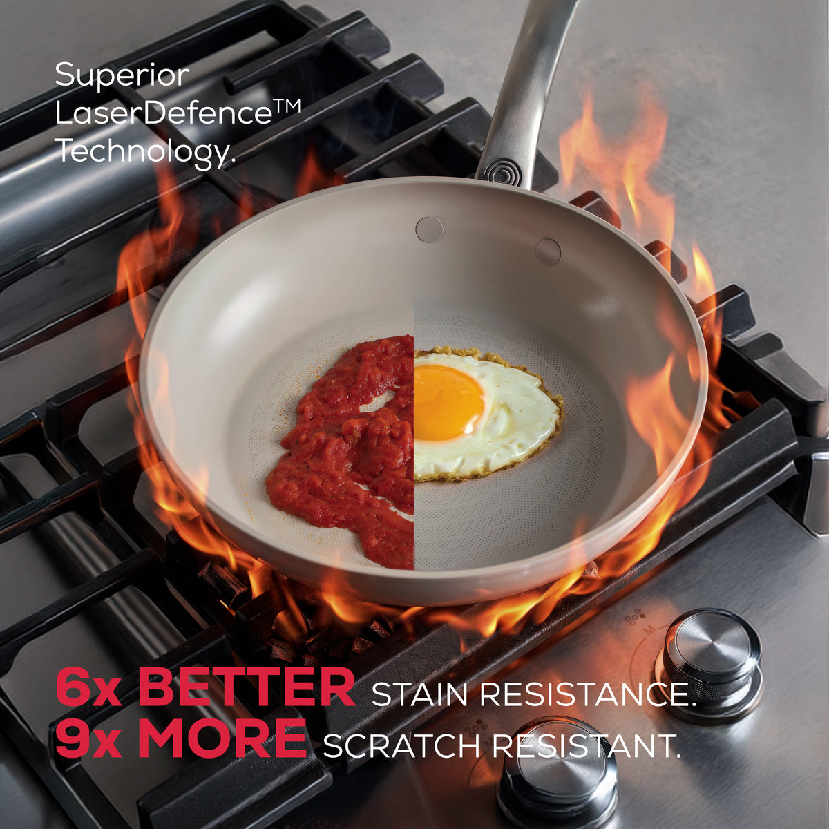 Halo LaserDefense™ Non-Stick Ceramic Frying Pan Set - 3 Piece