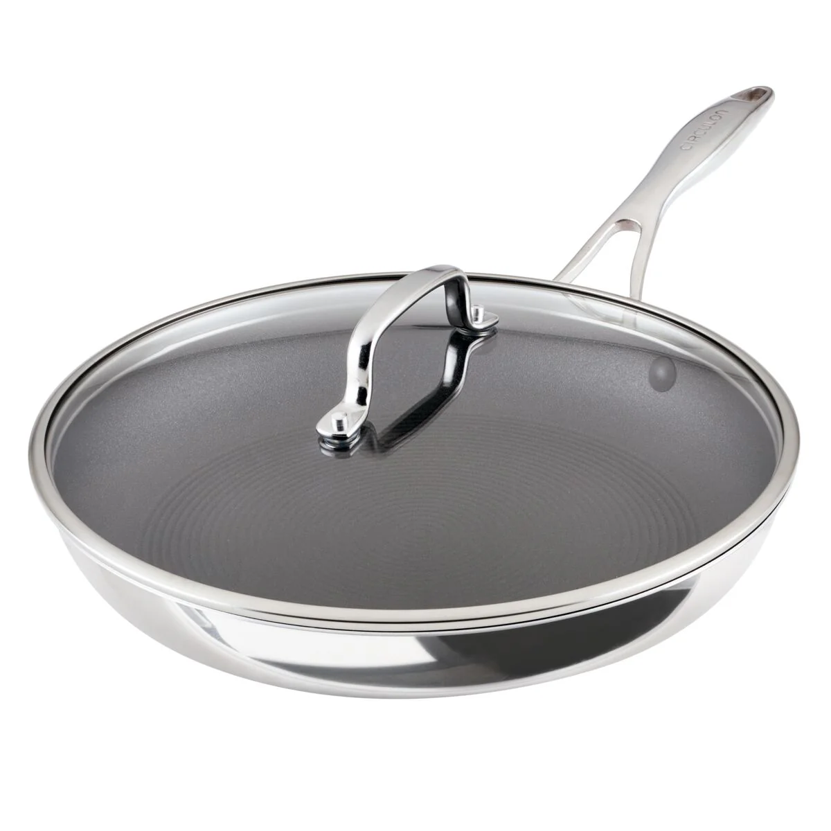 ScratchDefense Layer Stainless Steel Extreme Non Stick Induction Frying Pan & Lid 32cm