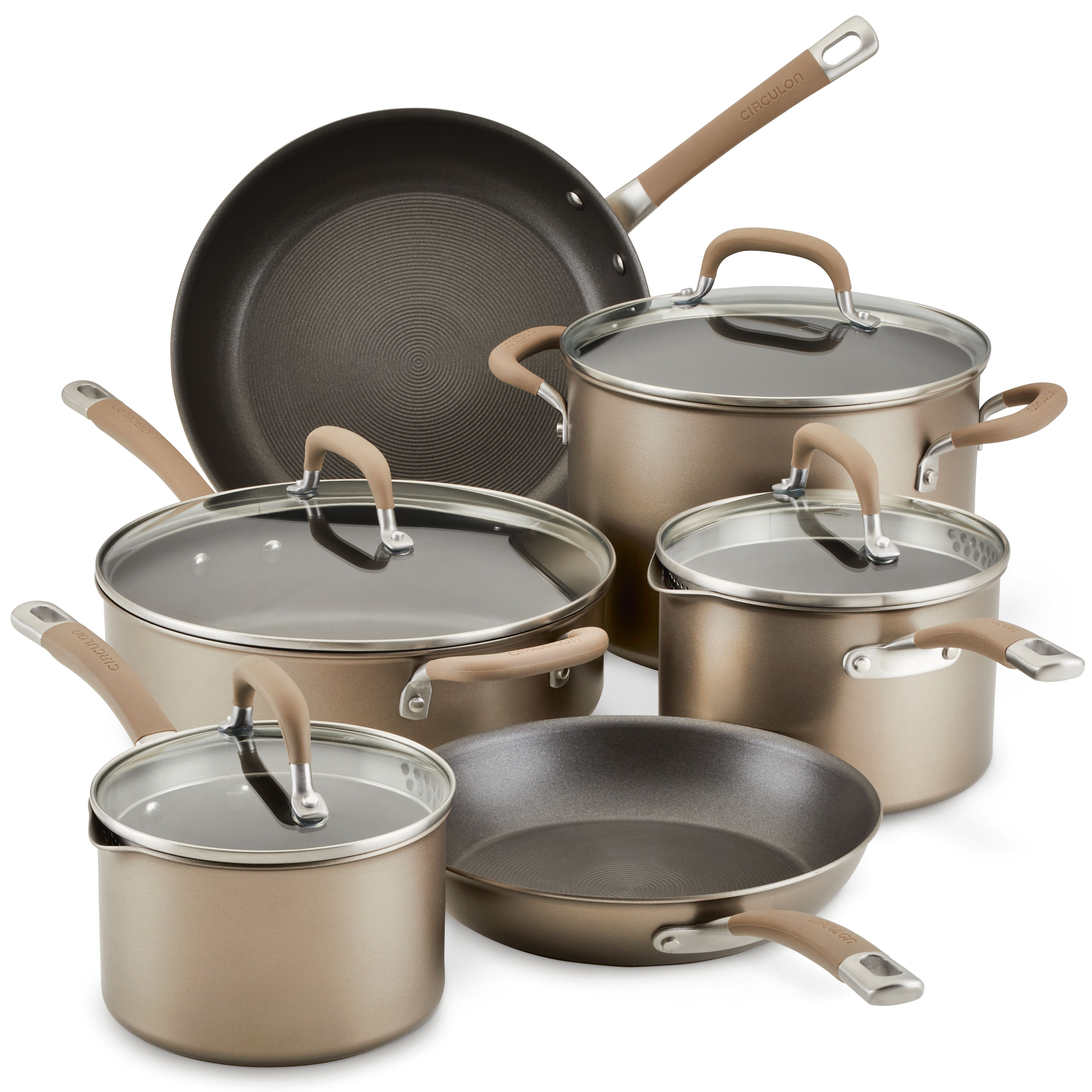 Premier Professional Non Stick Induction Saucepan Sauté Pan & Skillet Set 6 Pieces