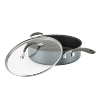 ScratchDefense Extreme Non-Stick Sauté Pan & Lid with Helper Handle - 4.7L