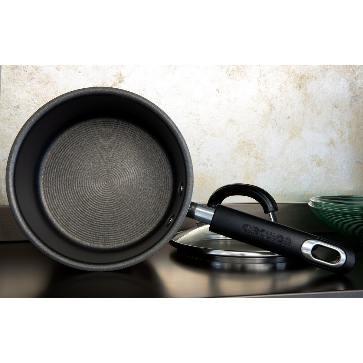 Total Non-Stick Stainless Steel Skillet, Saucepan & Lid Pan Set - 4 Pieces