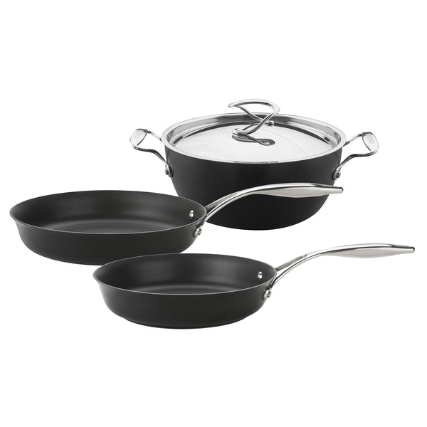 Style Non-Stick Frying Pan & Casserole Pan Set - 3 Pieces