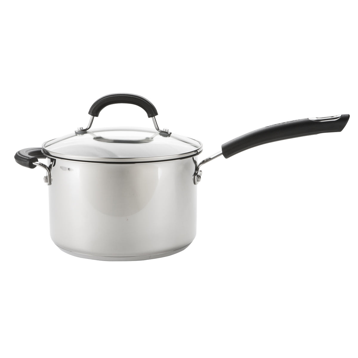 Total Stainless Steel Induction Saucepan & Lid Set - 3 Pieces