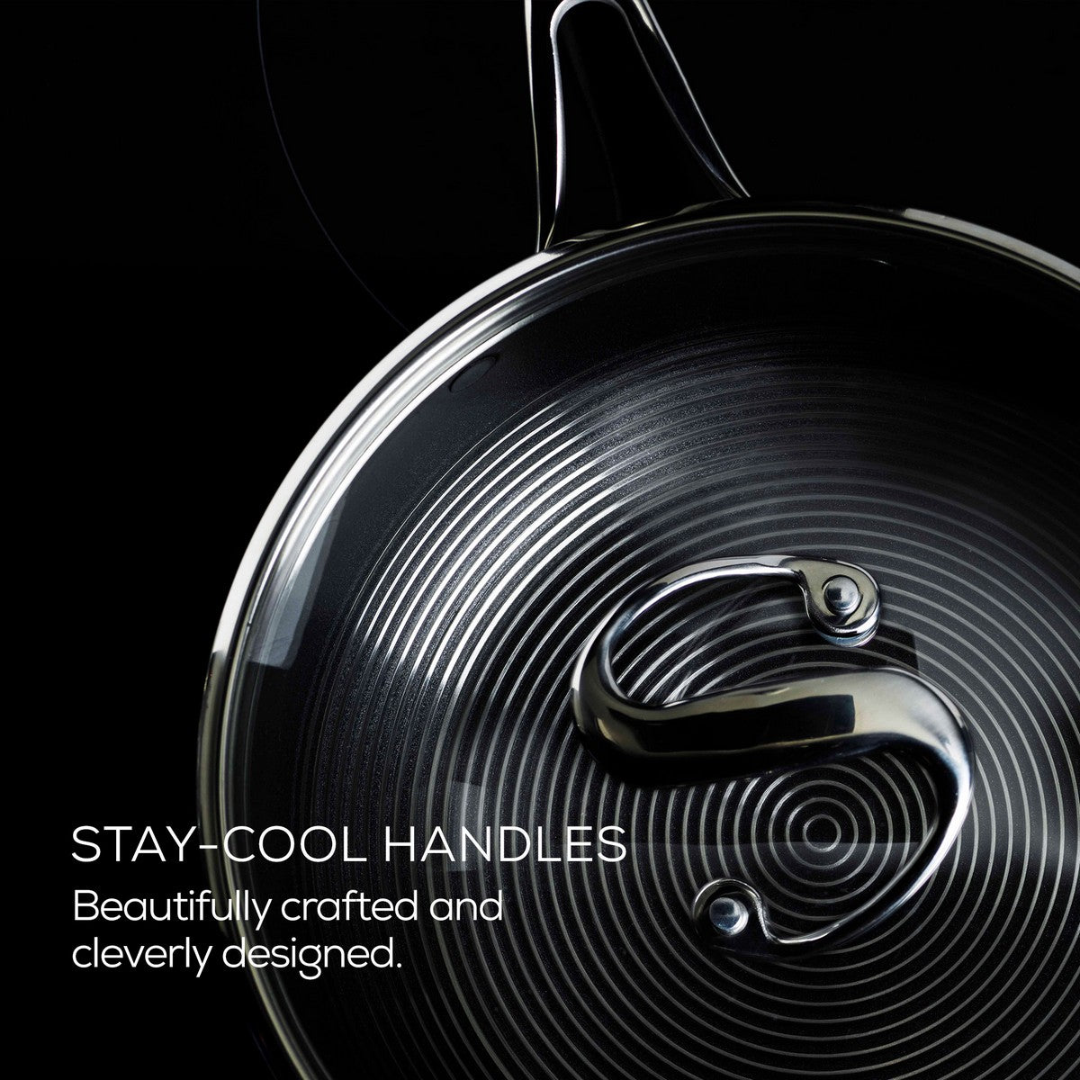 Circulon Steelshield S Series  3 piece saucepan set features stay cool handles with a stunning design