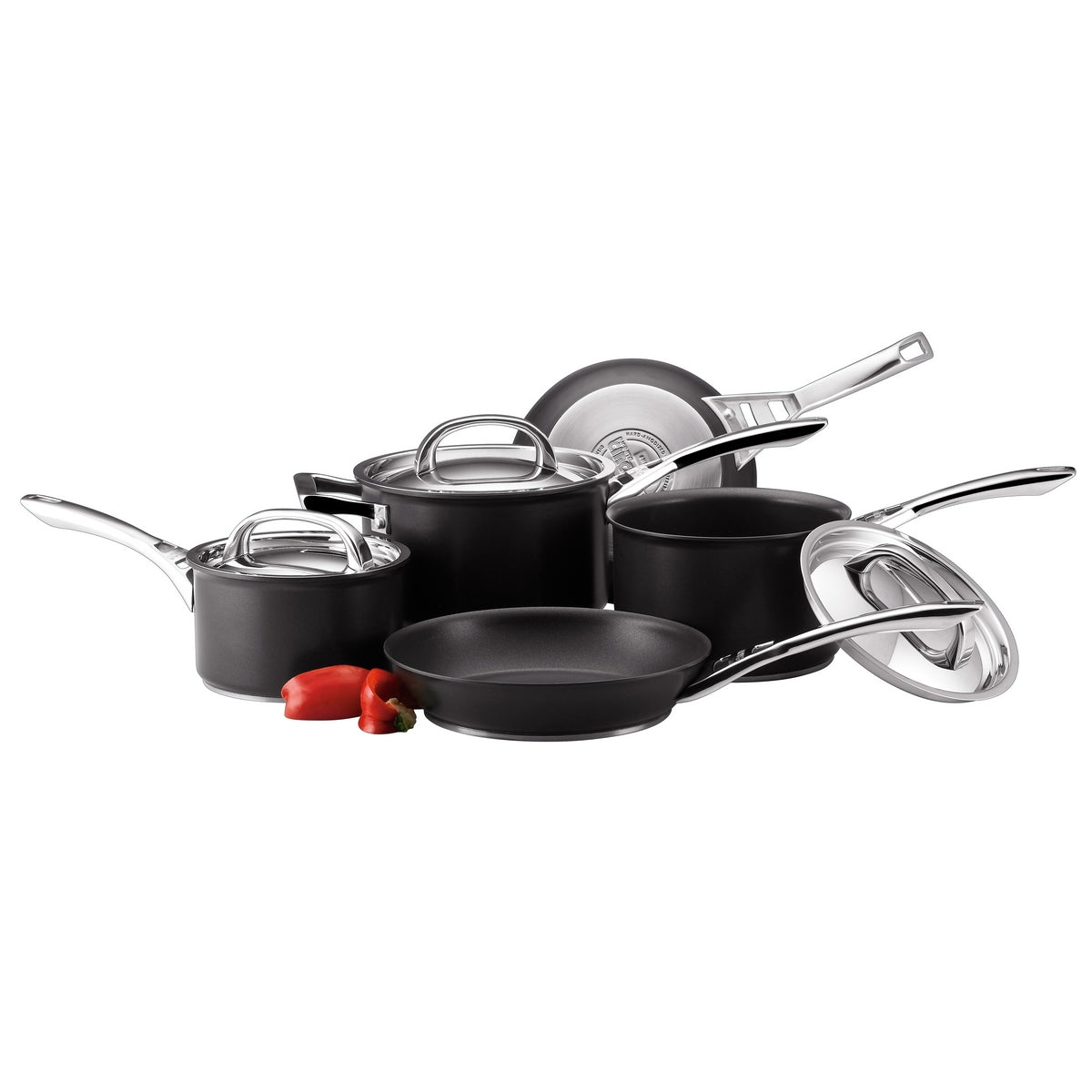 Infinite Non Stick Induction Frying Pan Saucepan & Lid Family Pan Set 5 Pieces